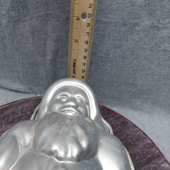Vintage Silver Santa Claus Decorative Baking Mold Collectible Kitchen Statue - Picture 16 of 16